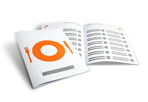 Modèles de menus et cartes de menus pour InDesign